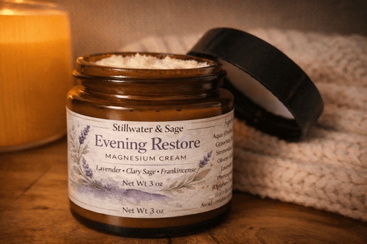 🌙 Evening Restore Magnesium Cream – 3 oz - Stillwater & Sage