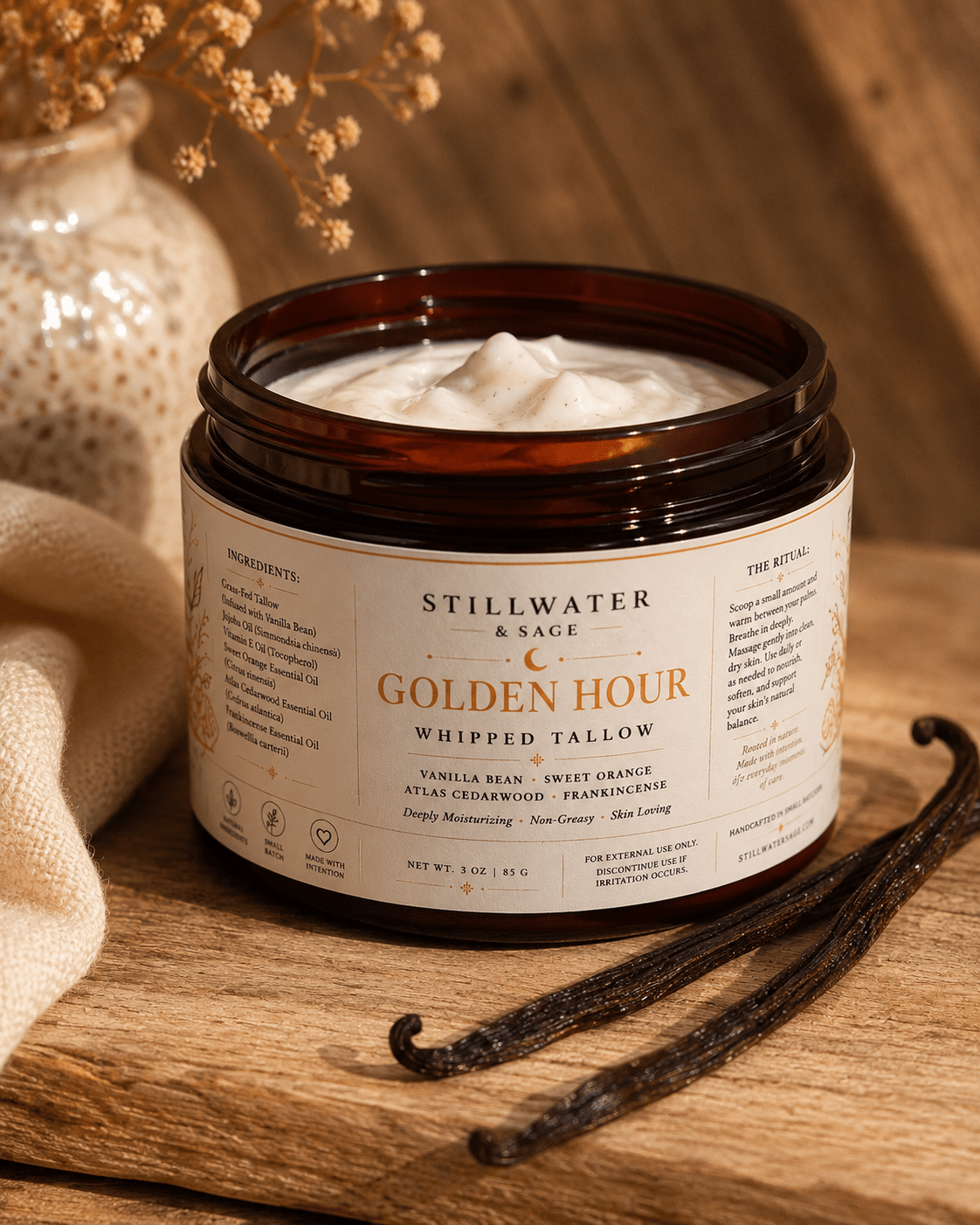 Golden Hour Whipped Tallow - Stillwater & Sage