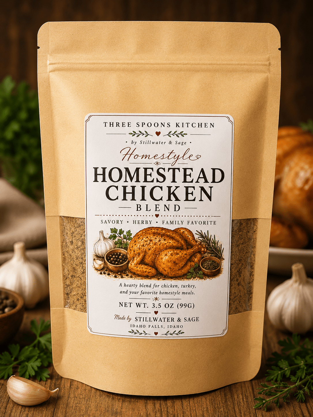 Homestyle Homestead Chicken Blend — 3.5 oz - Stillwater & Sage