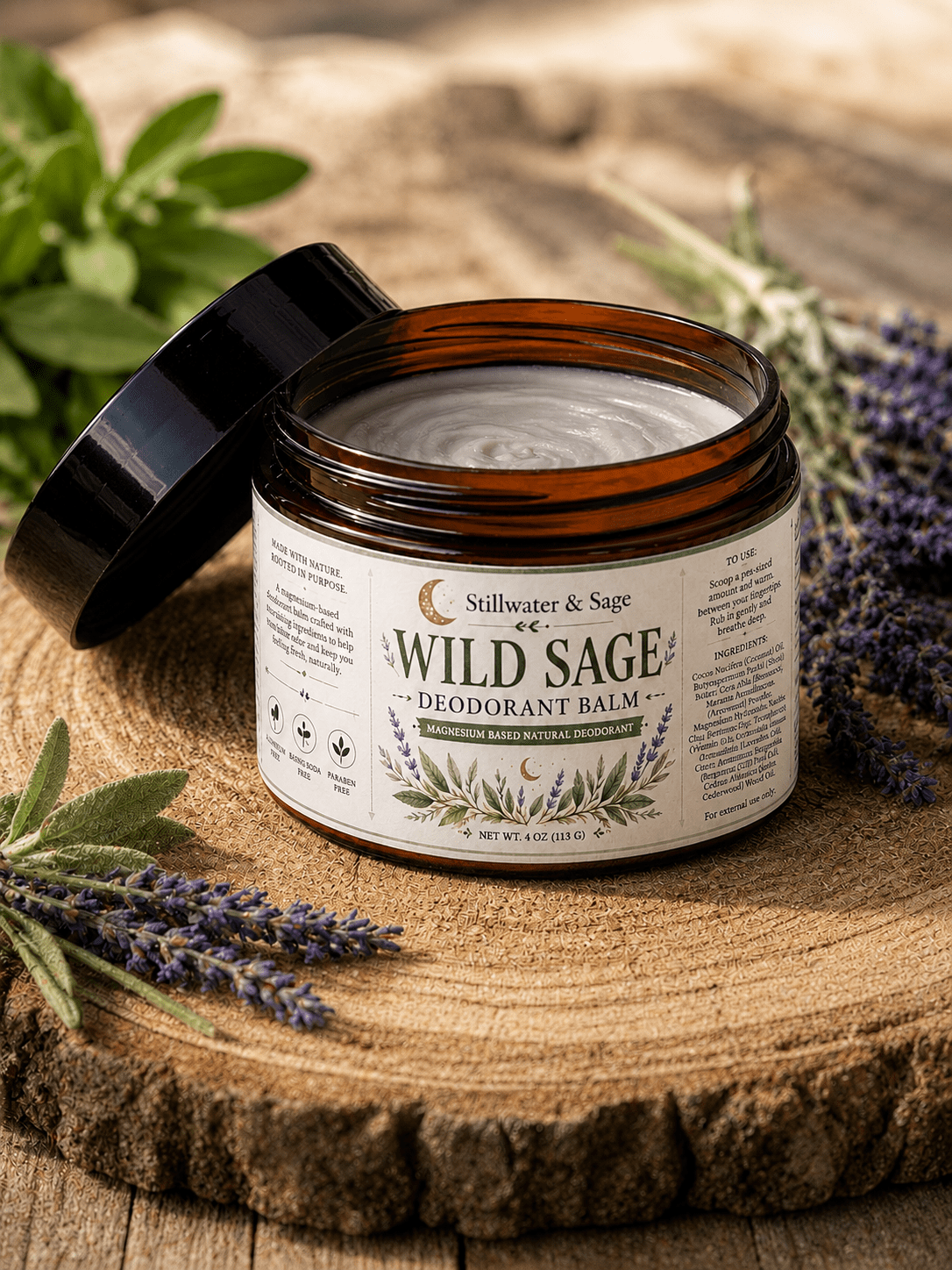 Wild Sage Deodorant Balm - Stillwater & Sage