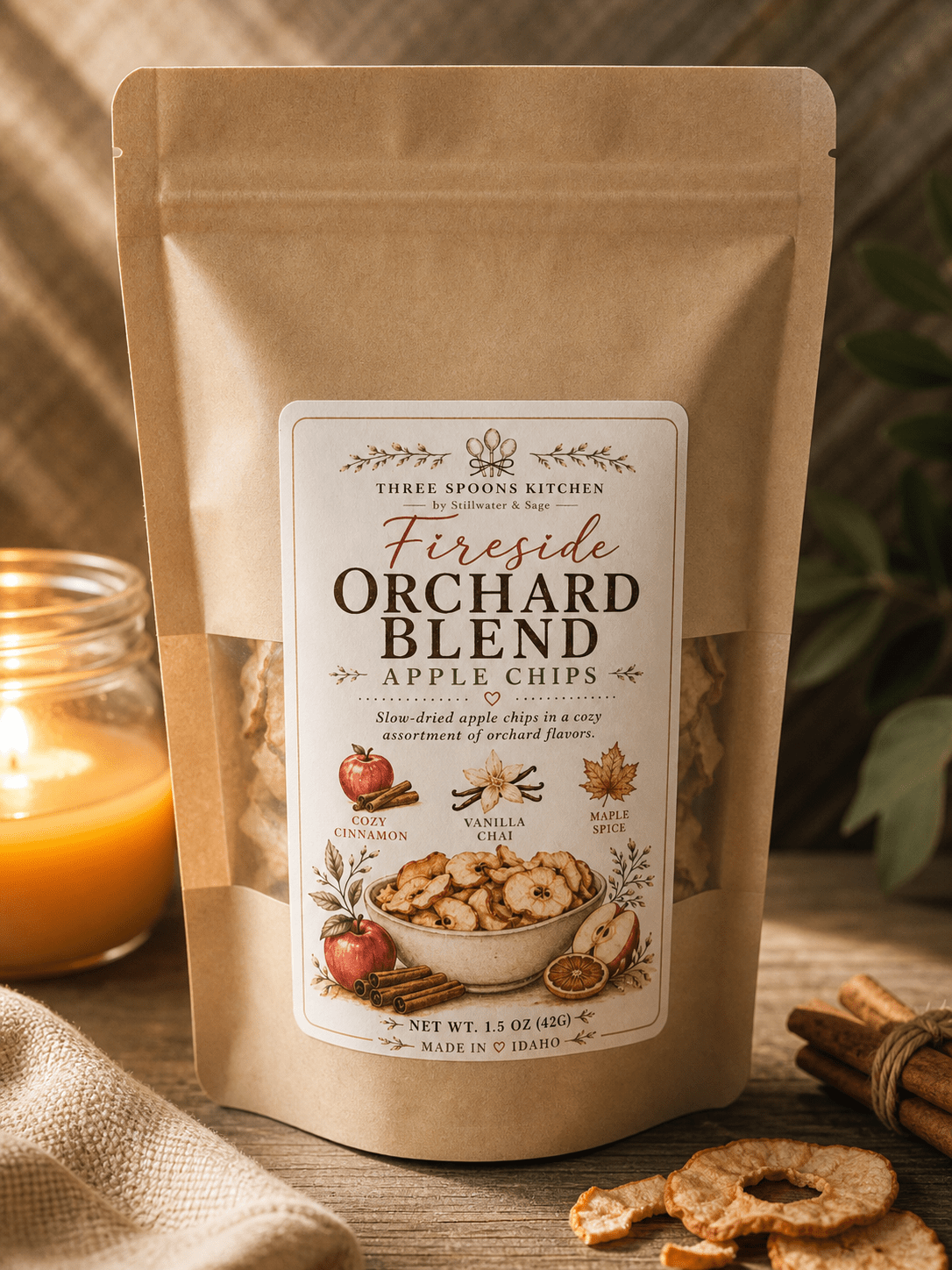 Fireside Orchard Blend Apple Chips - Stillwater & Sage