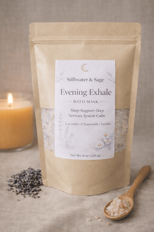 🌙✨ Evening Exhale Bath Soak 8oz - Stillwater & Sage