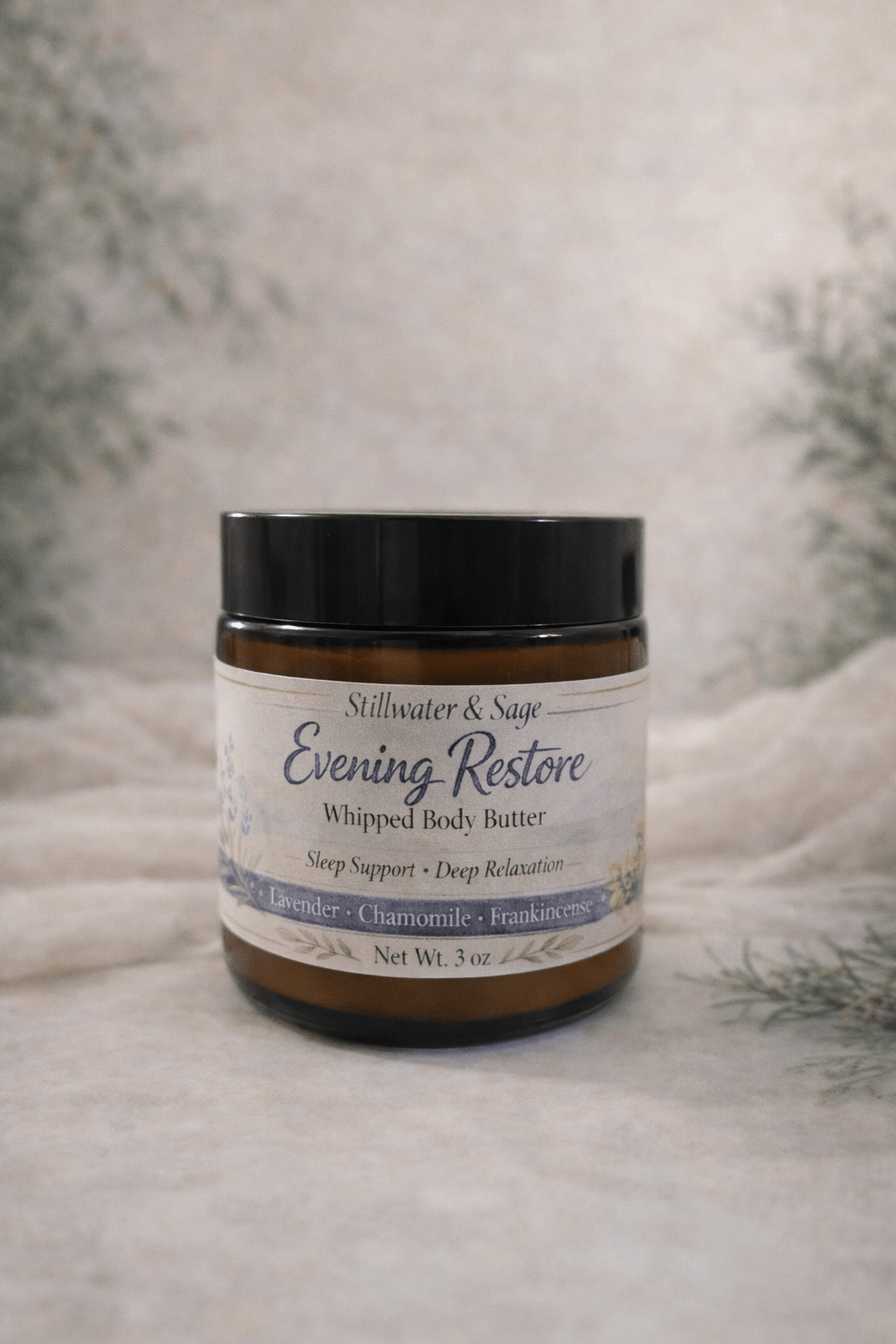 🌙 Evening Restore Whipped Body Butter 3oz - Stillwater & Sage