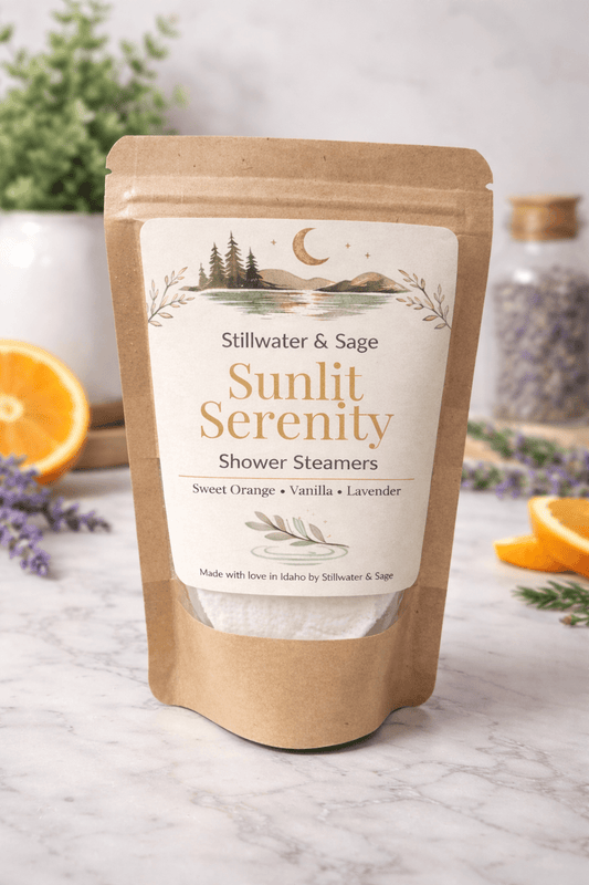 ☀️🌿 Sunlit Serenity Shower Steamers – 6 oz - Stillwater & Sage