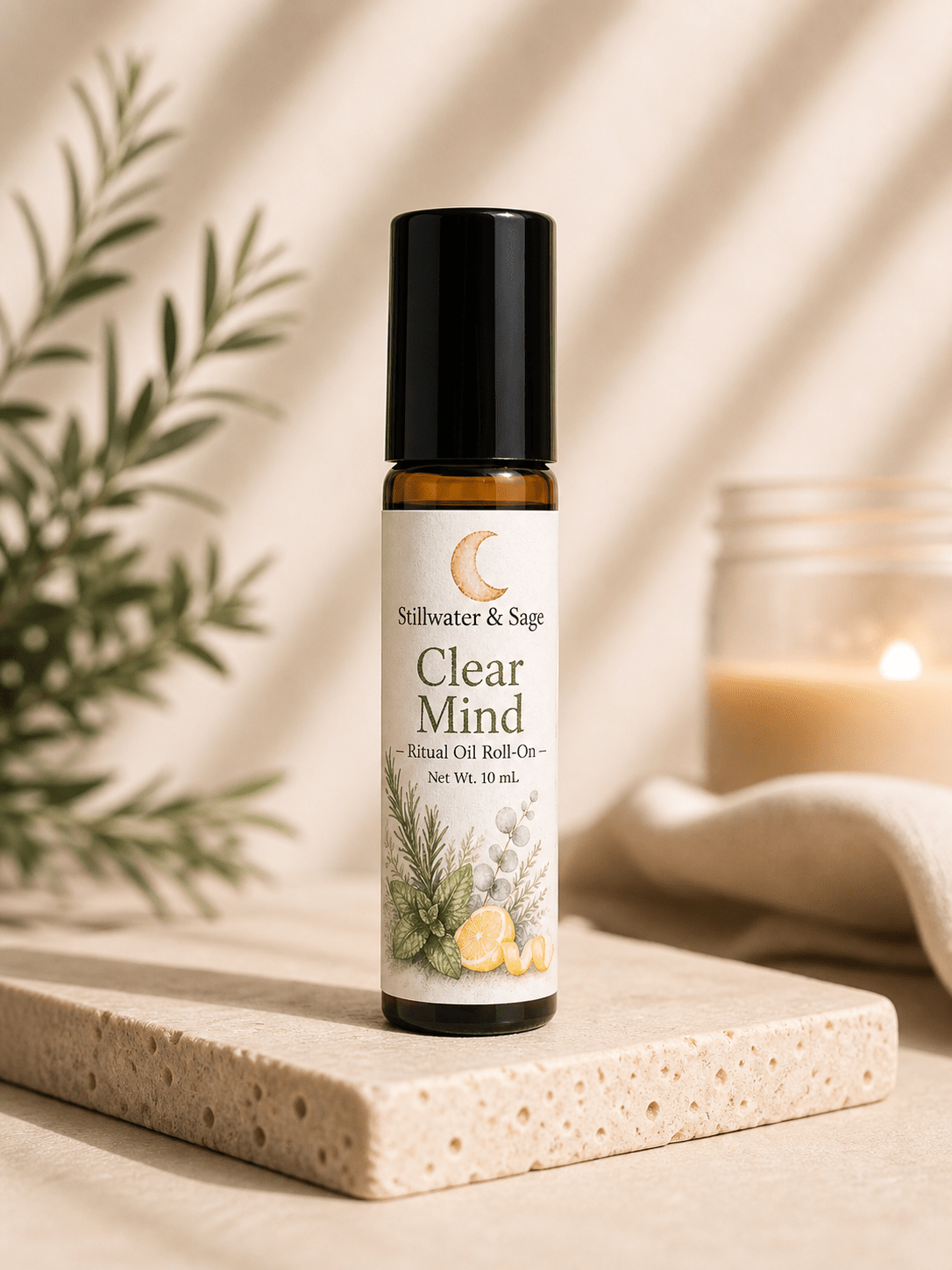 Clear Mind Ritual Oil Roll - On - Stillwater & Sage