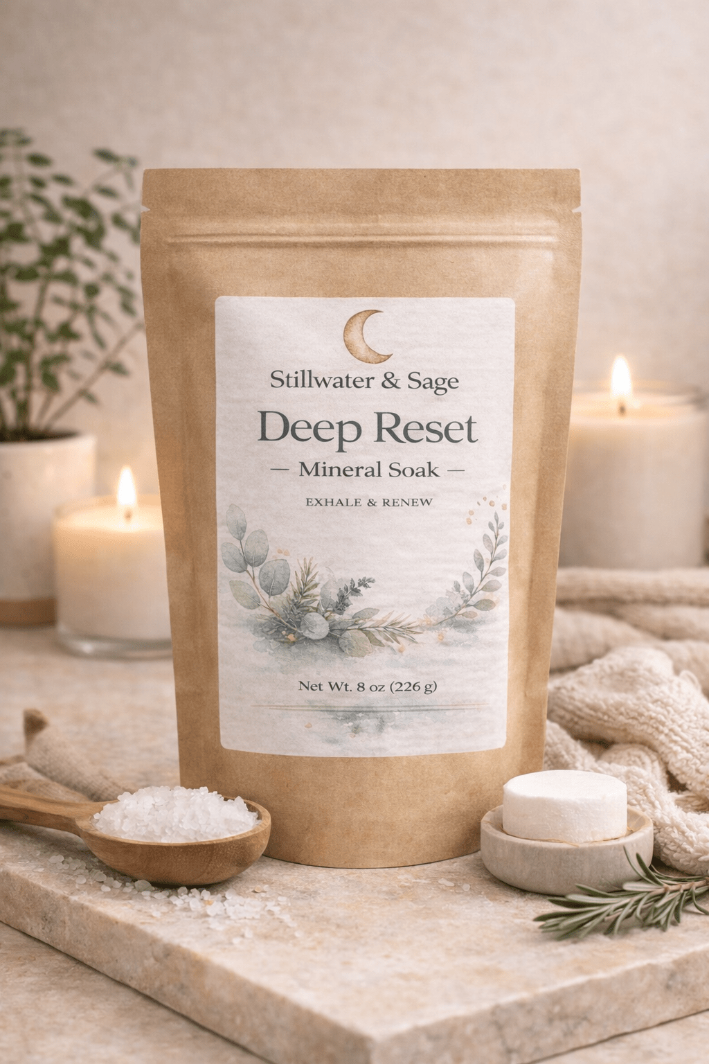 🌊 Deep Reset Mineral Soak 8oz - Stillwater & Sage